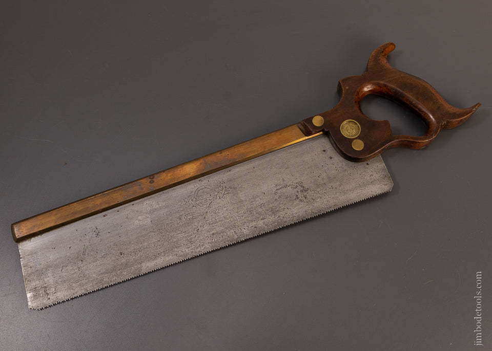 Fantastic E.M. BOYNTON 14 Inch Brass Back Carcass Saw - 107000