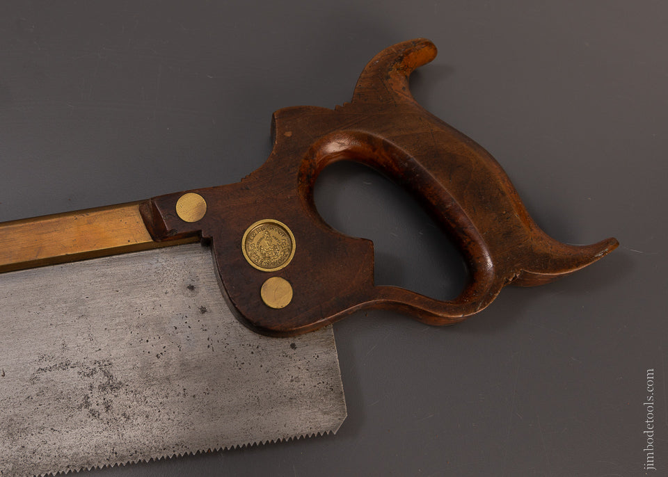 Fantastic E.M. BOYNTON 14 Inch Brass Back Carcass Saw - 107000