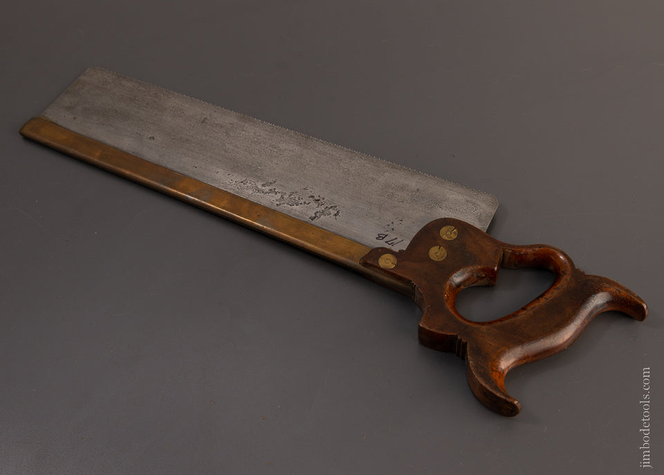Fantastic E.M. BOYNTON 14 Inch Brass Back Carcass Saw - 107000