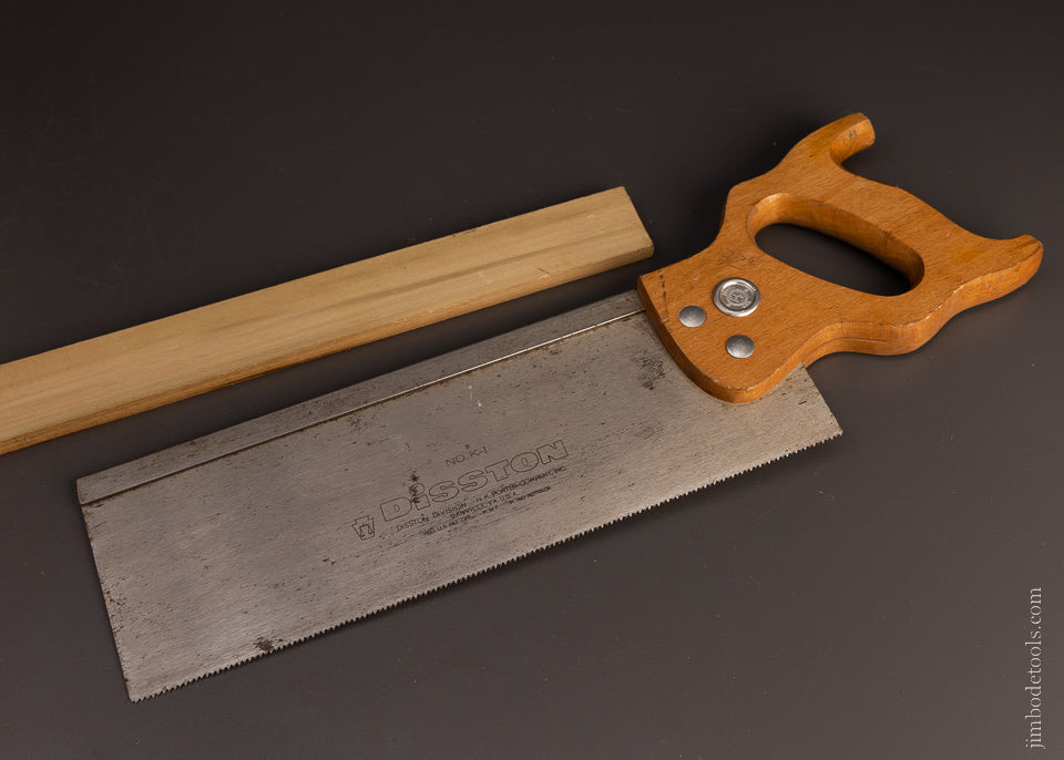 DISSTON No. K-1 12 Inch Tenon Saw Near Mint - 107007