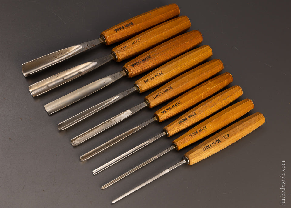 Mint Set of 9 PFEIL SWISS MADE Carving Chisels Gouges - 107012