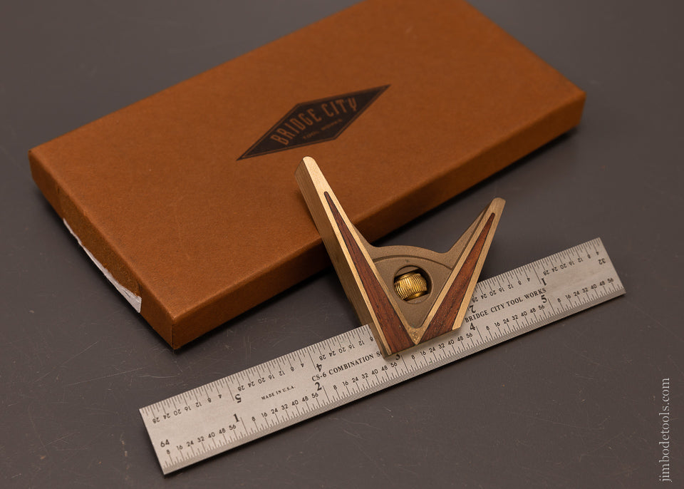 BRIDGE CITY TOOL WORKS CS-6 Rosewood Combination Square Mint in Box - 107081