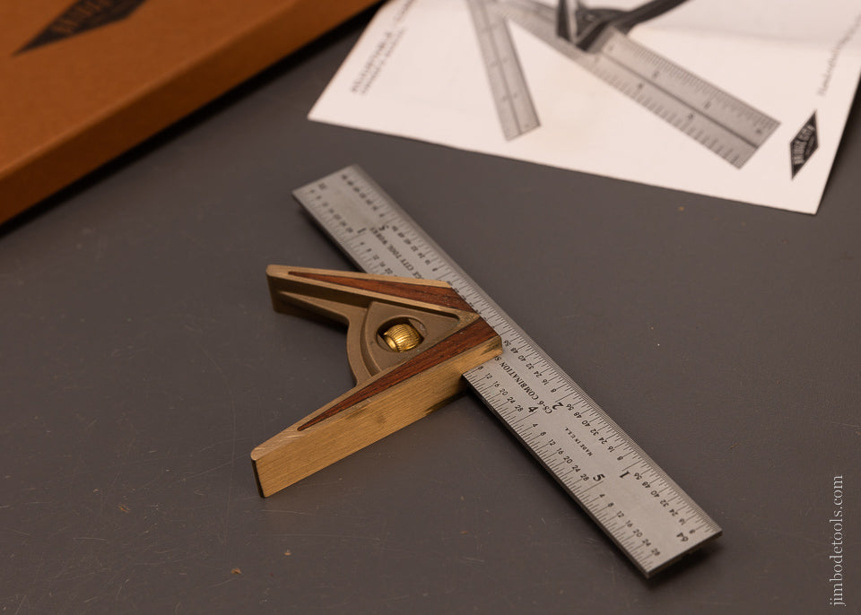 BRIDGE CITY TOOL WORKS CS-6 Rosewood Combination Square Mint in Box - 107081