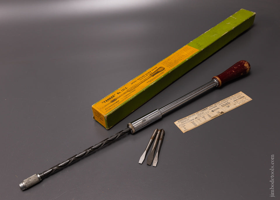 YANKEE No. 131A Automatic Screwdriver Near Mint in Original Box w/ Three Bits - 107156