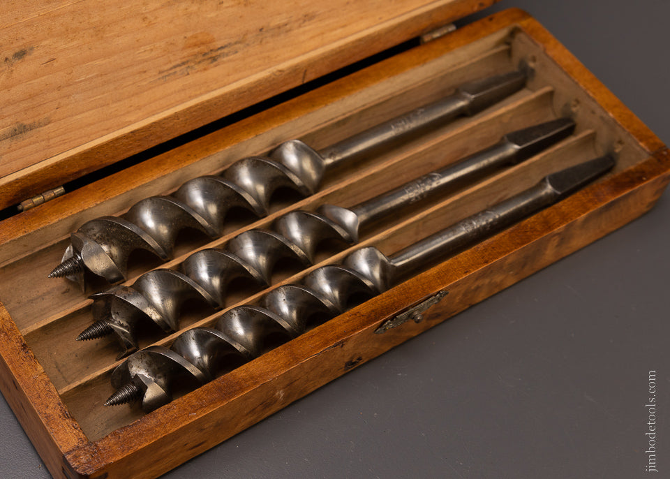 Complete & Fine Set of 13 RUSSELL JENNINGS Auger Bits in Original Three Tiered Box -  107170