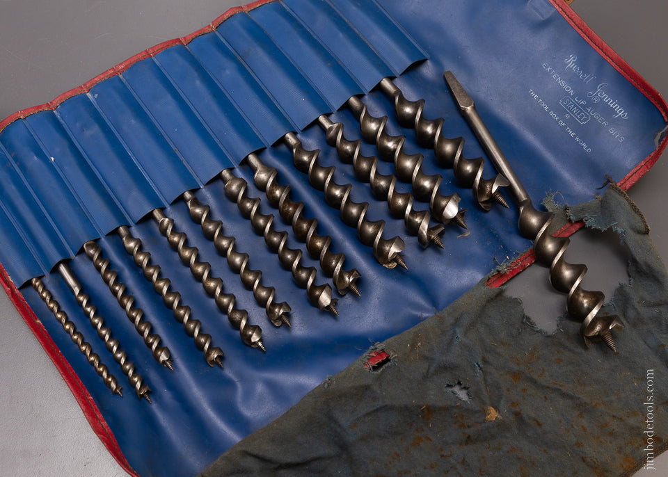 Complete Set of 13 RUSSELL JENNINGS Auger Bits in its Original Roll - 107171