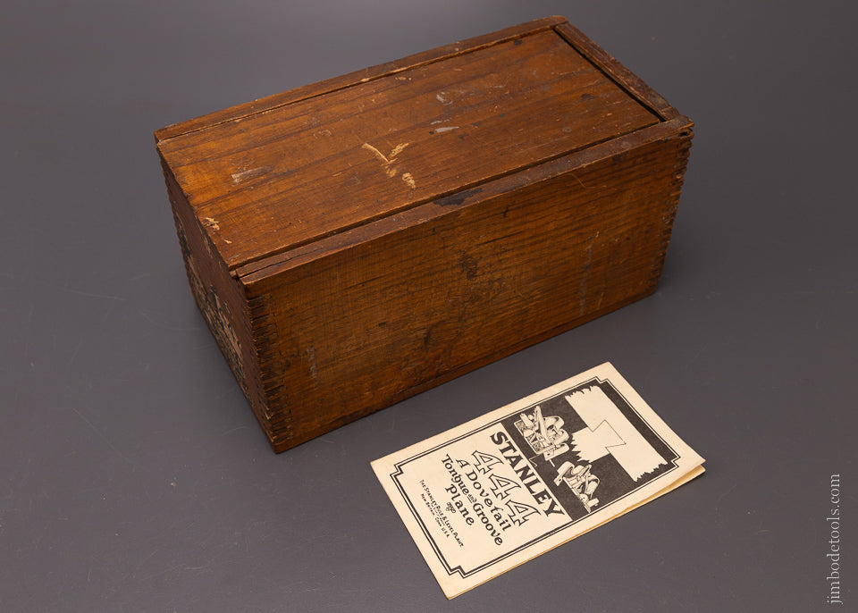 Mint & Unused 100% Complete STANLEY No. 444 Dovetail Plane in Original Box - 107172