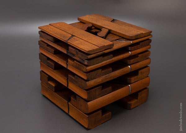 Excellent Complete Set of 18 Hollow & Round Moulding Planes by MOSELEY - 107183