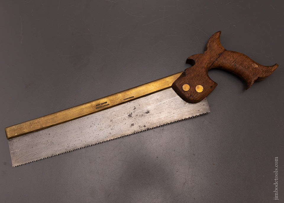 Rare “ JOHN BROWN COLUMBIA WORKS” Brass Back Carcass Saw - 107196
