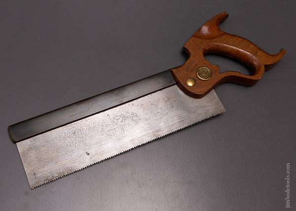 Rare REGAN PATENT Handle DISSTON No. 4 Back Saw - 107204