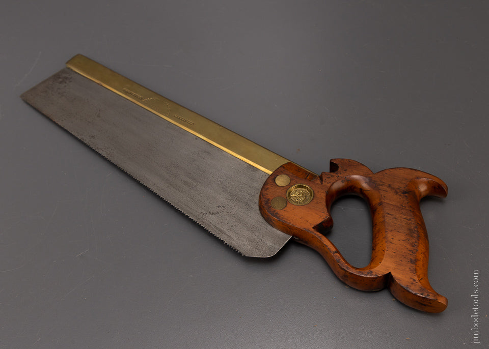 Fine HUBBARD HERRICK & CO. Chicago, ILL. Brass Back Dovetail Saw - 107206