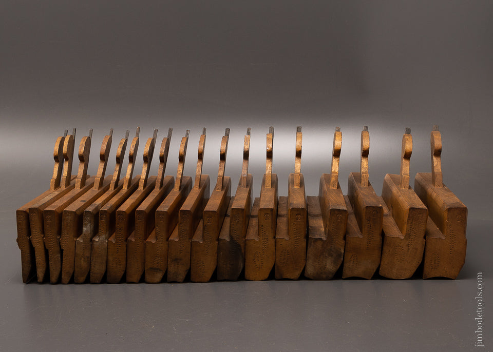 Skewed Complete Graduated Set of Hollow & Round Planes by VARVILL 1829-40 - 107207