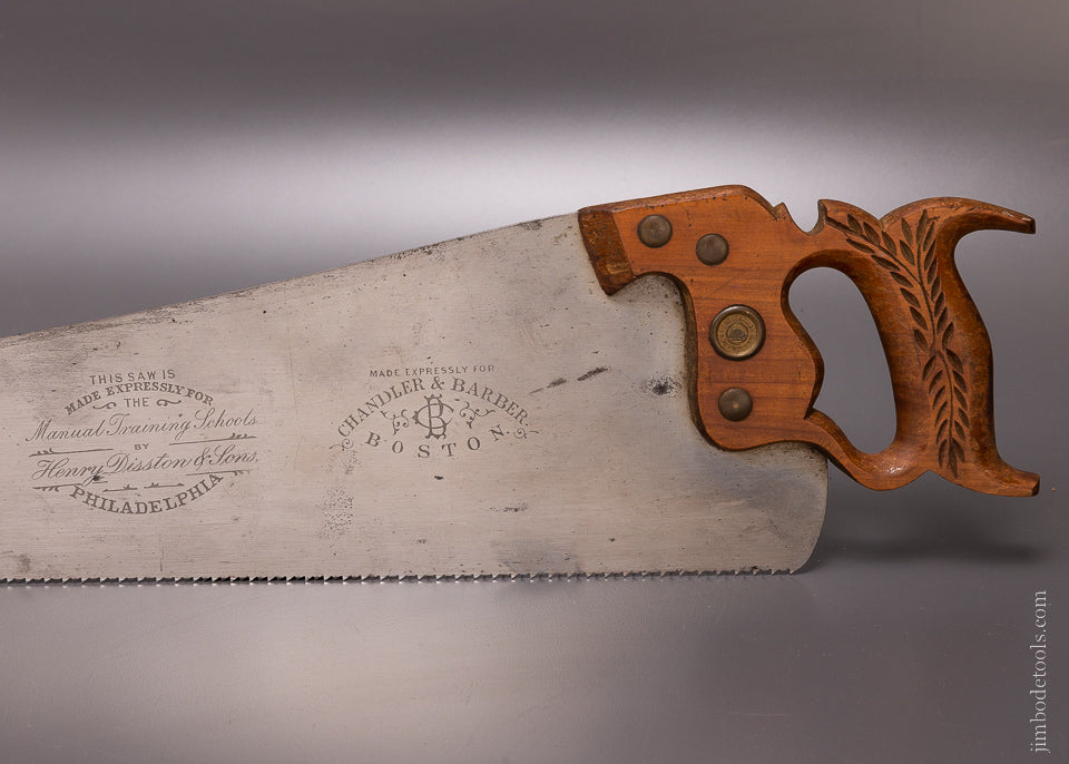 Mint New Old Stock DISSTON CHANDLER & BARBER Rip Hand Saw - 107209