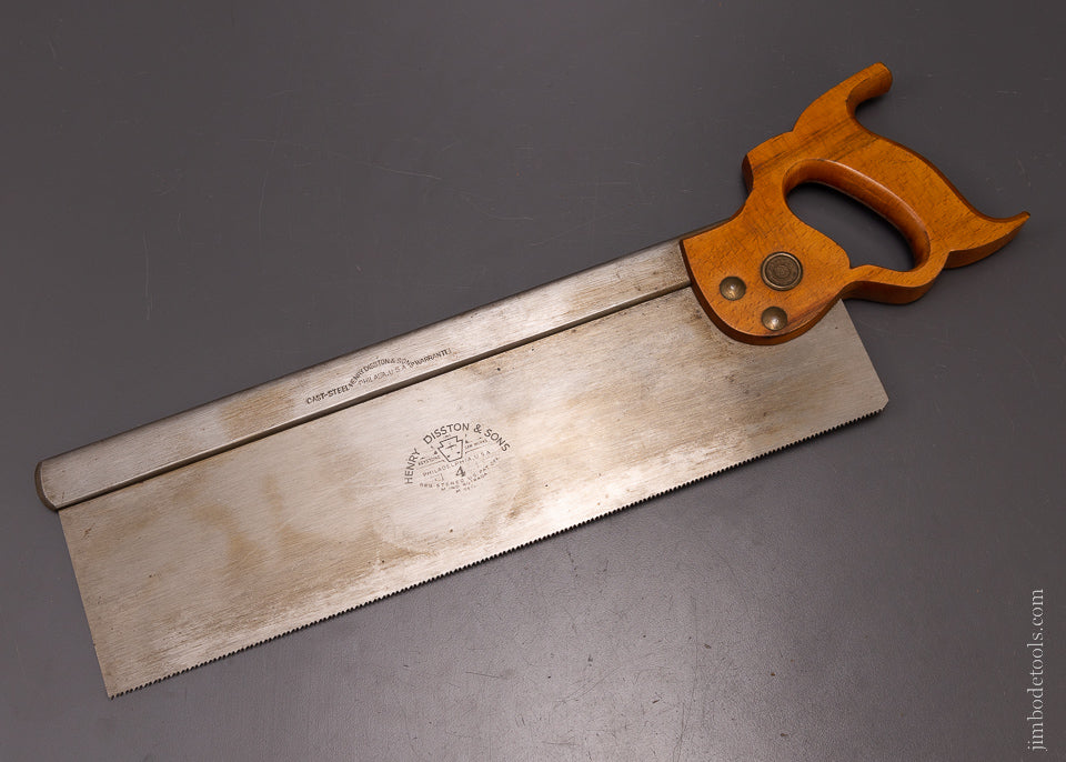 New Old Stock DISSTON No. 4 Back Saw 16 Inch - 107221