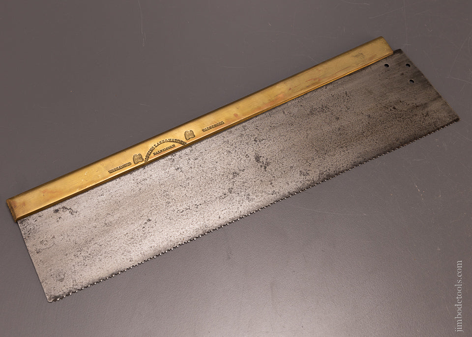 Rare & Fine Double Eagle “HOPKINS LAKE & HARDEN BALTIMORE” Brass Back Saw - 107226