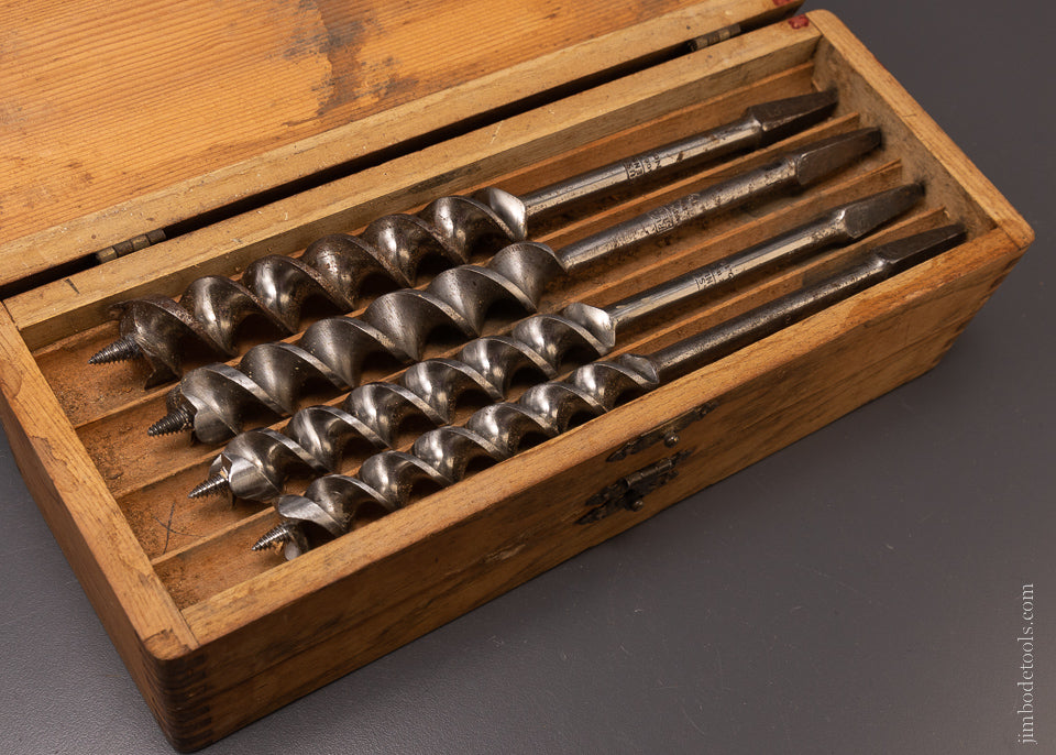 Fine Set of 13 RUSSELL JENNINGS Auger Bits in its Original 3 Tiered Box - 107247