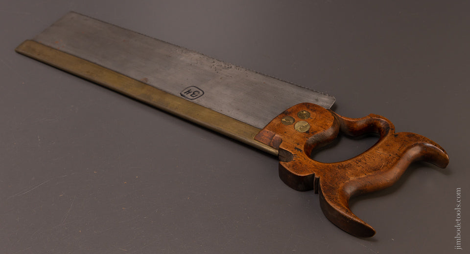 RARE 14 Inch Brass Back Carcass Saw by “P.B. FRALEY PHILADA” - 107261