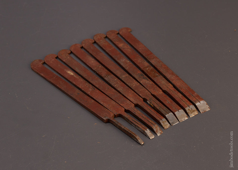 Graduated Set of 8 Plow Plane Irons by GUSS STAHL - 107299