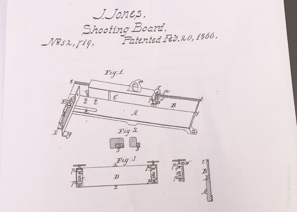 Rare J. JONES PATENT 1866 Shoot Smooth Plane - 107334