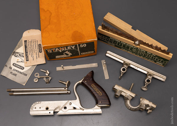 100% Complete STANLEY No. 50 Combination Plane Mint in Box - 107345