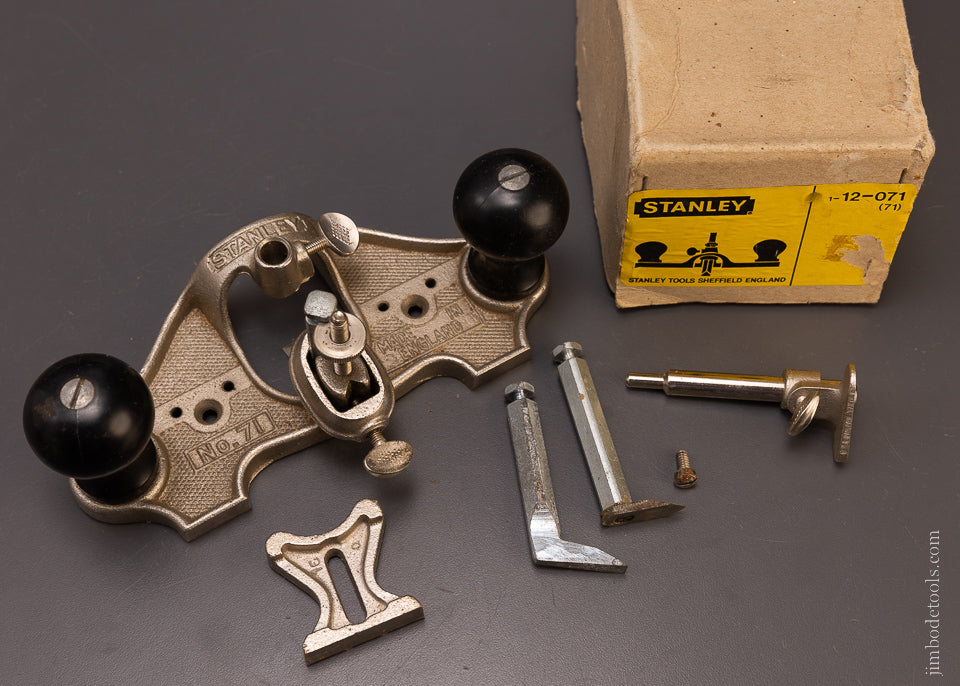 Fine 100% Complete STANLEY No. 71 Router Plane in Box - 107348