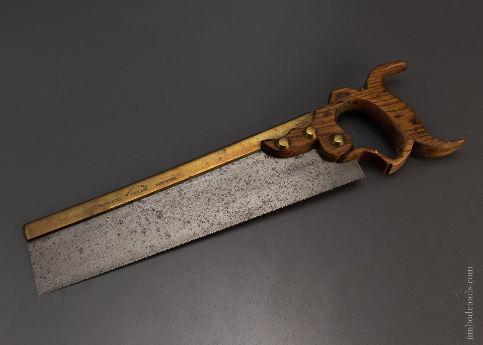 “W.M.H. SOWERS PHILADA” Triple Cove Brass Back Saw - 107352