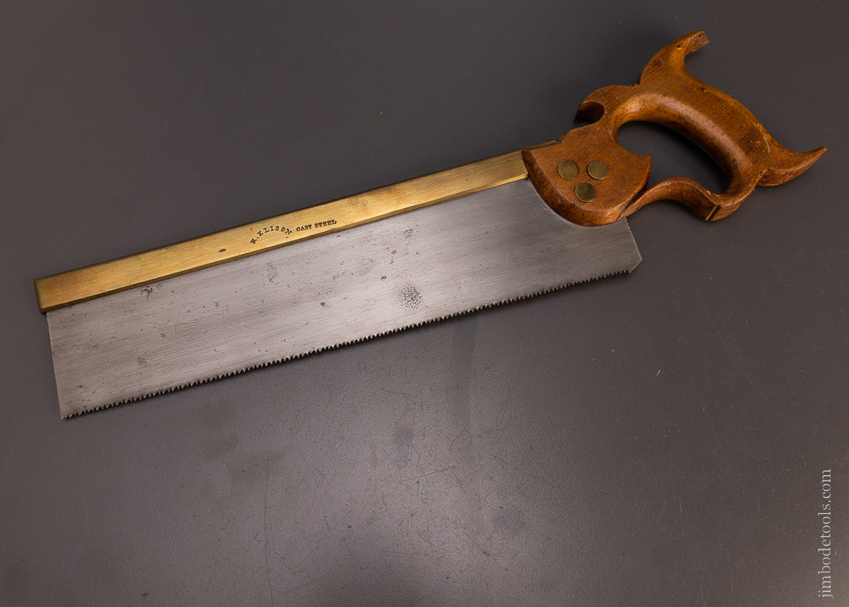Rare “R. ELISON” Brass Back Carcass Saw - 107356