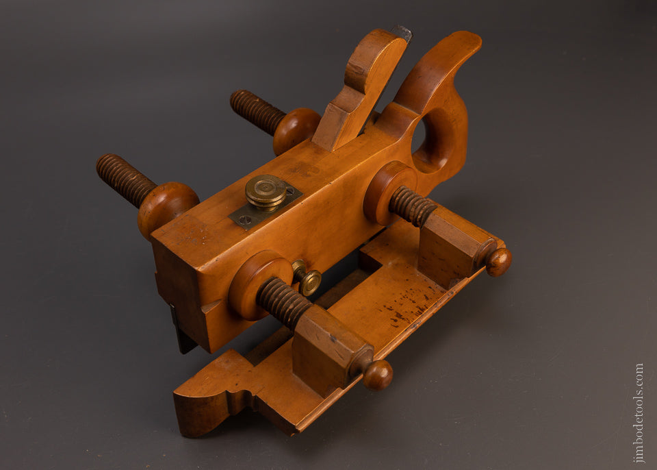 Extra Fine Solid Boxwood Screw Arm Plow Plane by OWASCO TOOL CO. - 107368