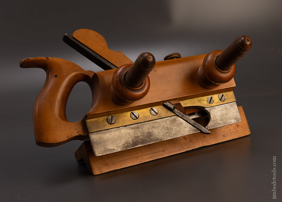 Extra Fine Solid Boxwood Screw Arm Plow Plane by OWASCO TOOL CO. - 107368