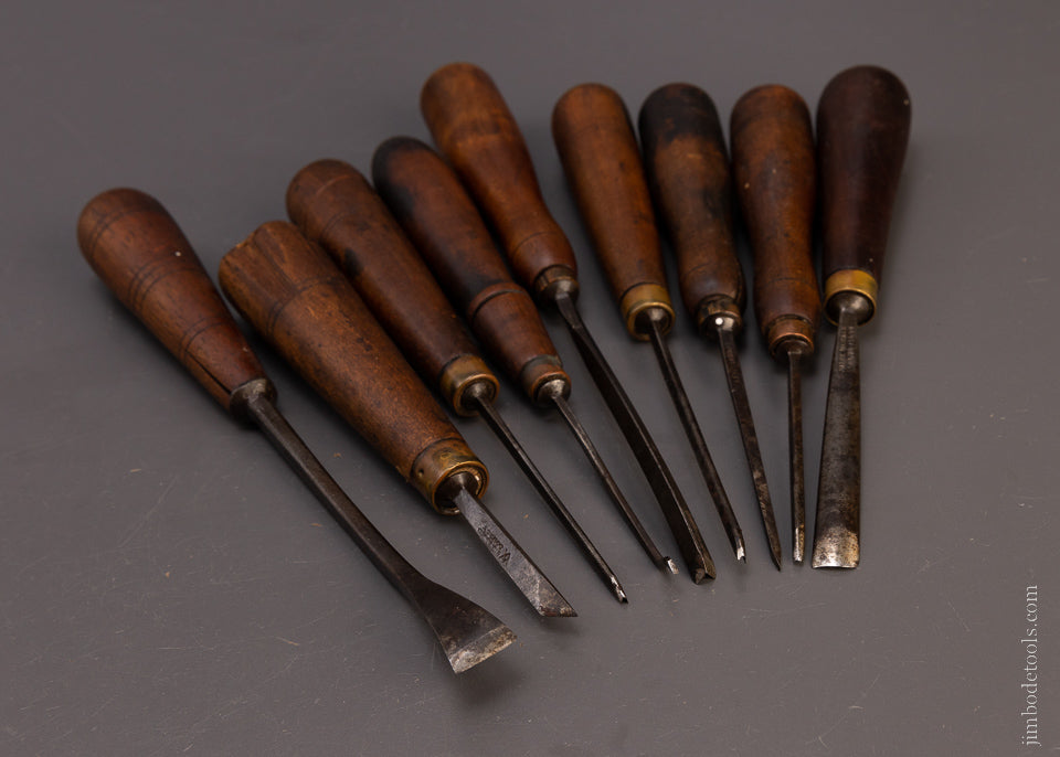 9 ADDIS Gouges Carving Chisels - 107416