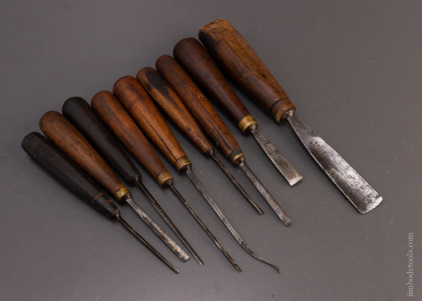 9 ADDIS Gouges Carving Chisels - 107417