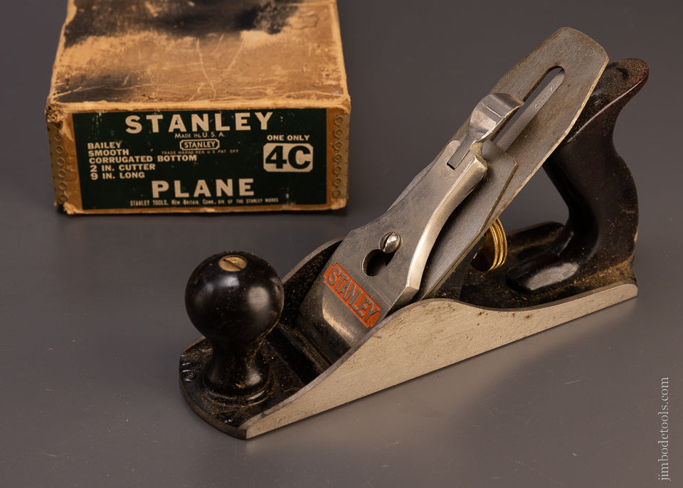 STANLEY No. 4C Smooth Plane Near Mint in Box - 107485