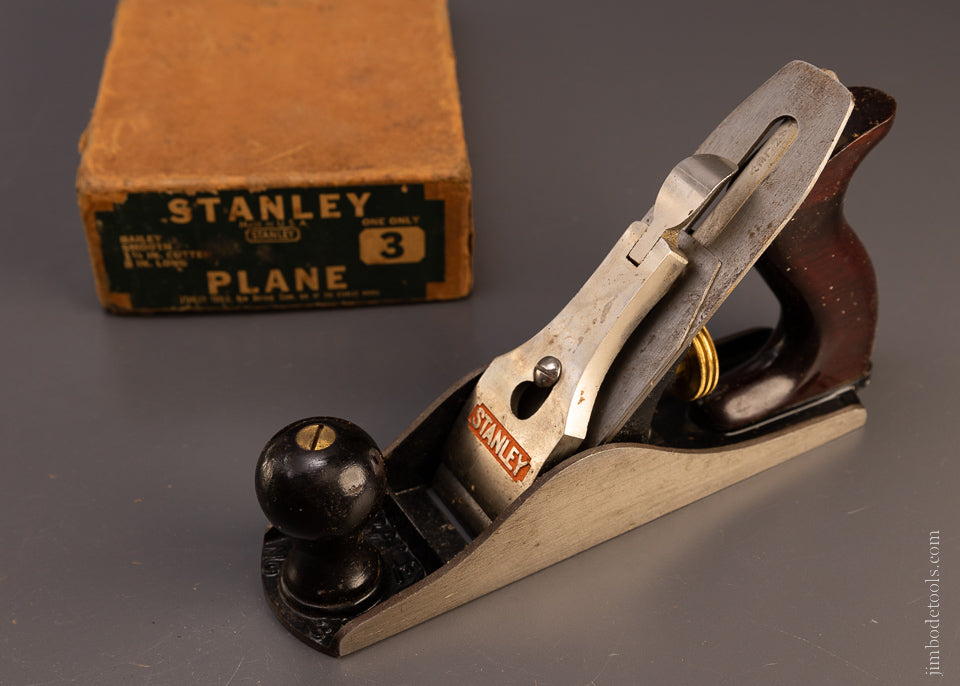 STANLEY No. 3 Smooth Plane Near Mint in Box - 107486