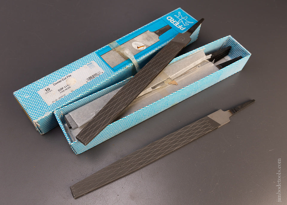 New Mint Unused Box of 10 Coarse 10 Inch Files PFERD, GERMANY - 107497