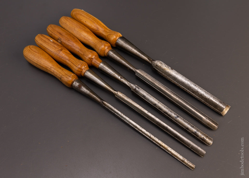 Extra Fine Set of 5 T.H. WITHERBY Gouges - 107519