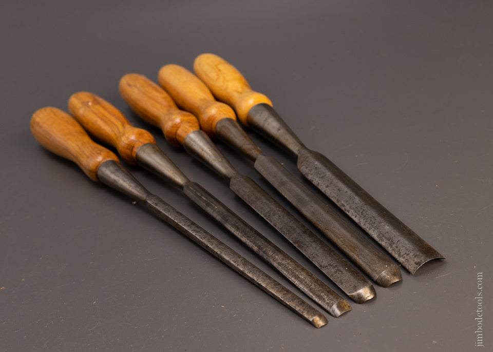 Extra Fine Set of 5 T.H. WITHERBY Gouges - 107519