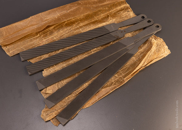 5 Mint Unused Double Sided Coarse & Fine Bench Files - 107522