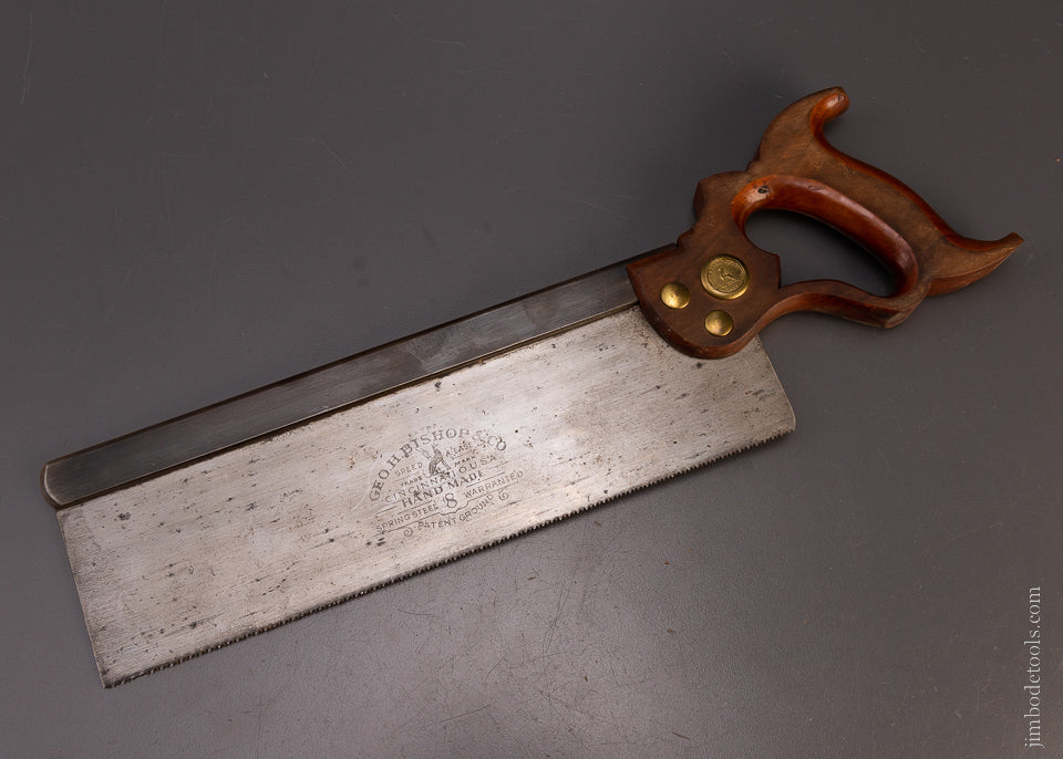 Near Mint GEO. BISHOP No. 8 Back Saw - 107543