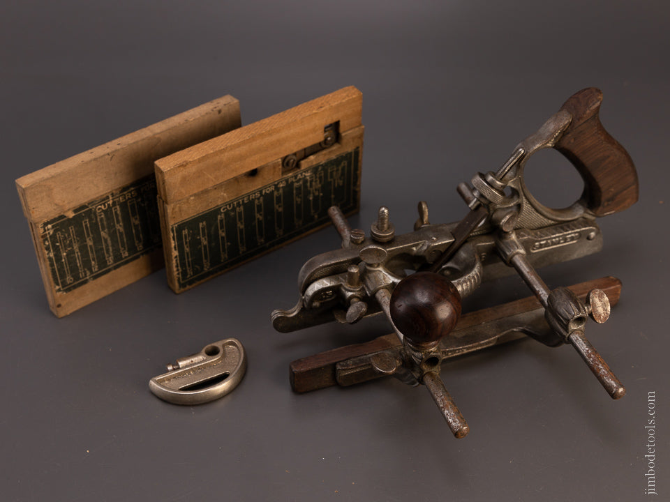 STANLEY No. 45 Combination Plane with 3 Stops & 21 Cutters - 107549