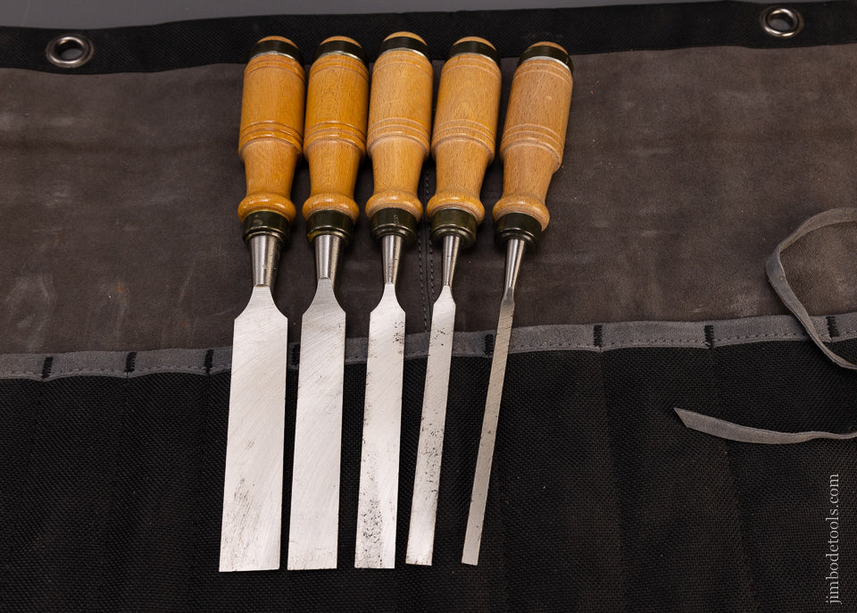 Near Mint Set of 5 Bevel Edge Chisels NOOITGEDAGT - 107563