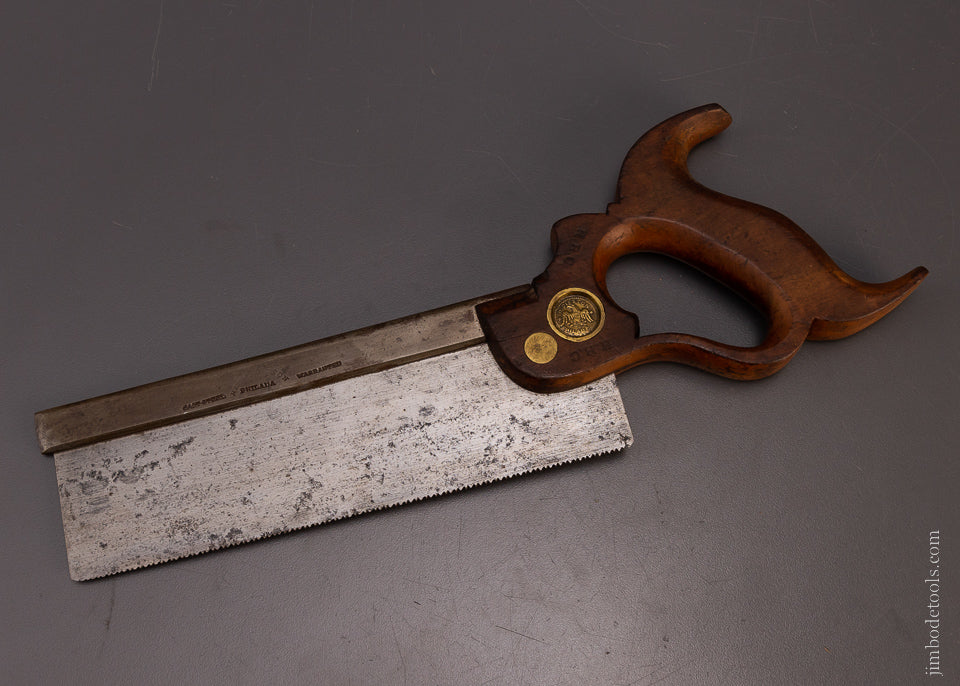 HENRY DISSTON (Pre-Son) Eagle Medallion 8 Inch Dovetail Saw - 107572