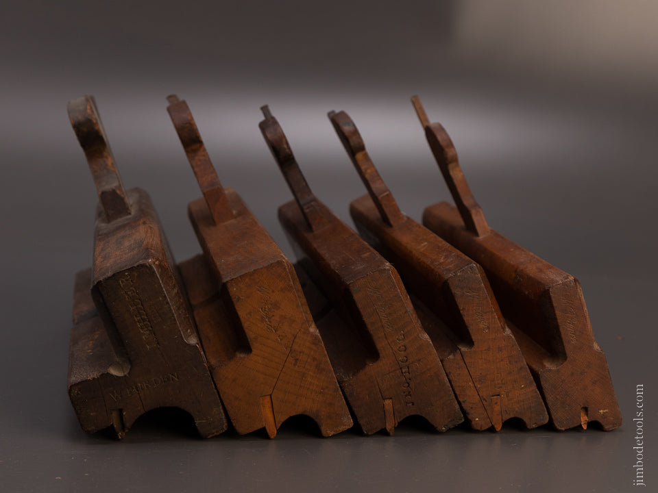 Good Graduated Set of 5 Side Bead Moulding Plane by W. VANCE - 107589