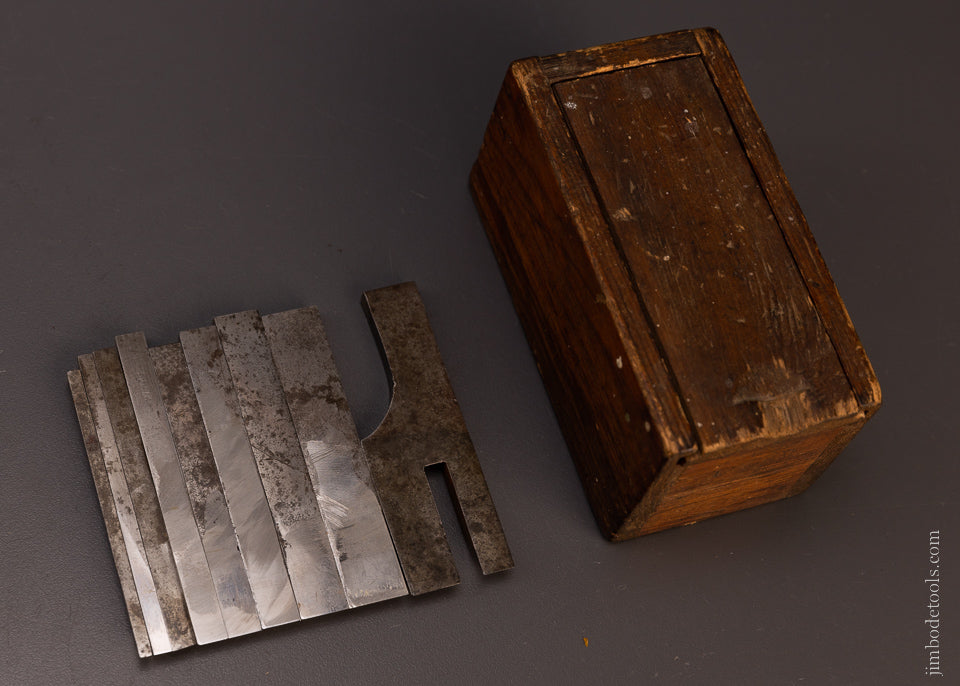 Fine Boxed Set of 9 Cutters for STANLEY MILLERS FALLS PATENT No. 41, 42, 43, 44 Plow Planes - 107600