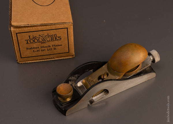 LIE NIELSEN No. 60 1/2 R Rabbet Block Plane Used, But Fine in Original Box - 107609