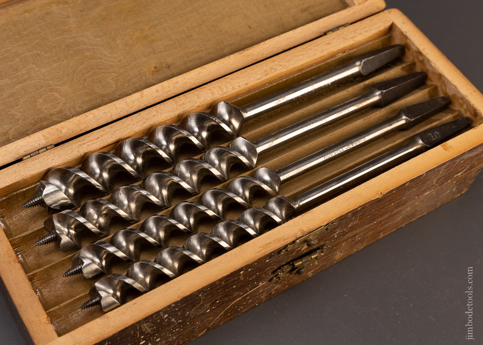 Complete Extra Fine Set of 13 RUSSELL JENNINGS Auger Bits in Original 3 Tiered Box - 107614