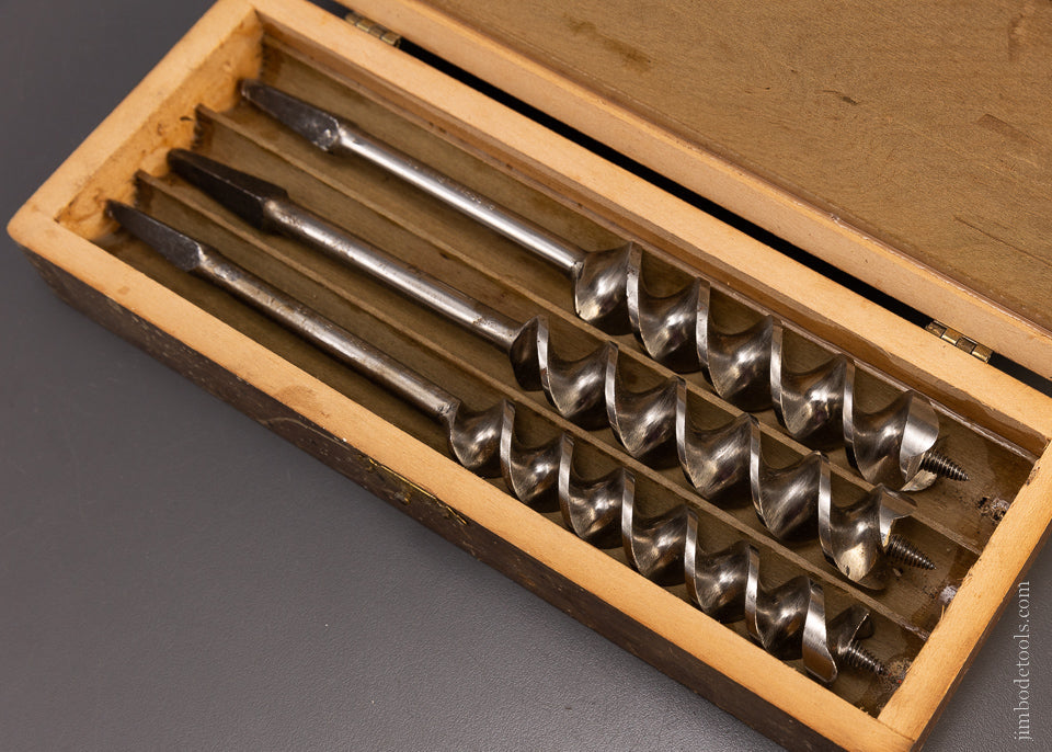 Complete Extra Fine Set of 13 RUSSELL JENNINGS Auger Bits in Original 3 Tiered Box - 107614