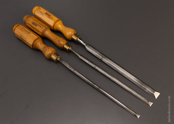 1/4, 3/8, 1/2 Inch Boxwood Paring Chisels - 107628