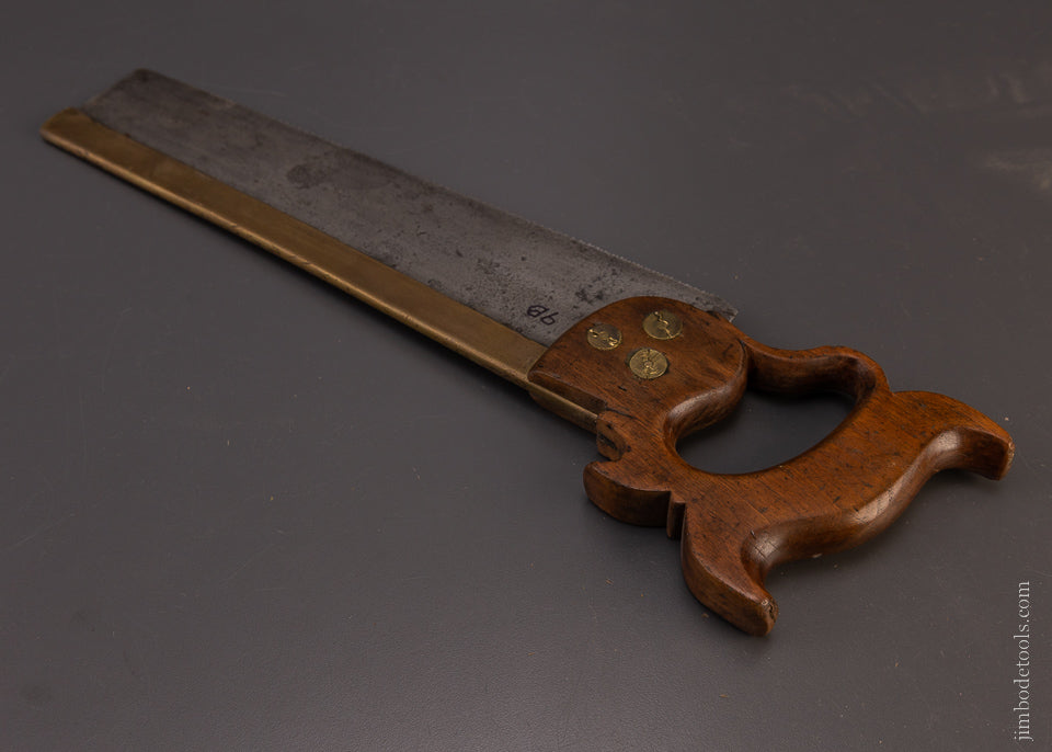 Very Rare “W.B. GREGORY ALBANY N.Y.” Brass Back Saw - 107642