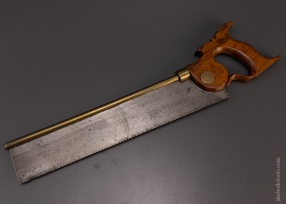 Rare ONLY KNOWN Example “WILLIAMSON’S PATENT” Brass Back Saw - 107652