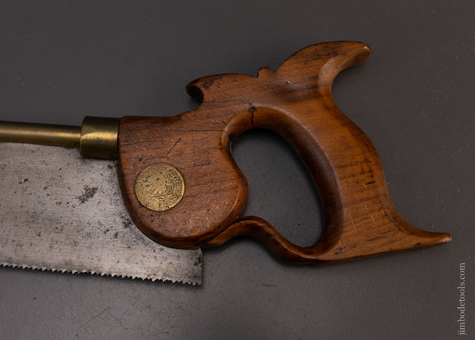 Rare ONLY KNOWN Example “WILLIAMSON’S PATENT” Brass Back Saw - 107652